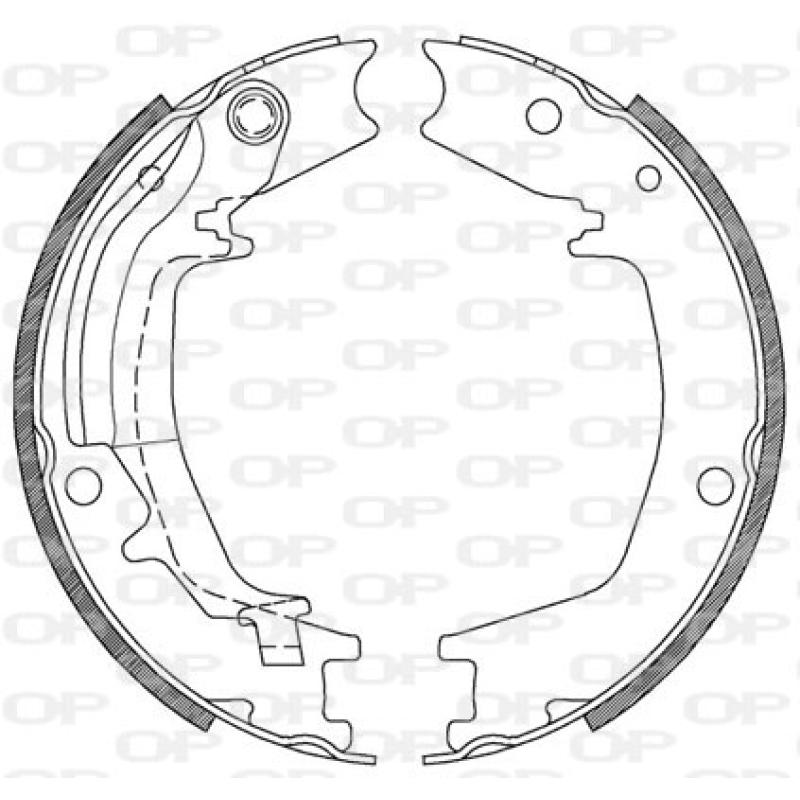 Jeu de mâchoires de frein OPEN PARTS BSA2128.00 - Visuel 1