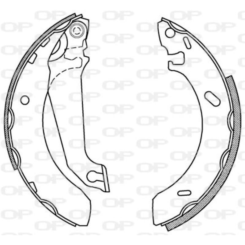 Jeu de mâchoires de frein OPEN PARTS BSA2133.00 - Visuel 1