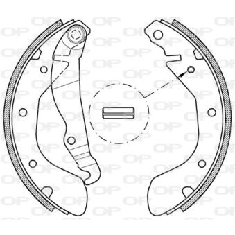 Jeu de mâchoires de frein OPEN PARTS OEM 1605952