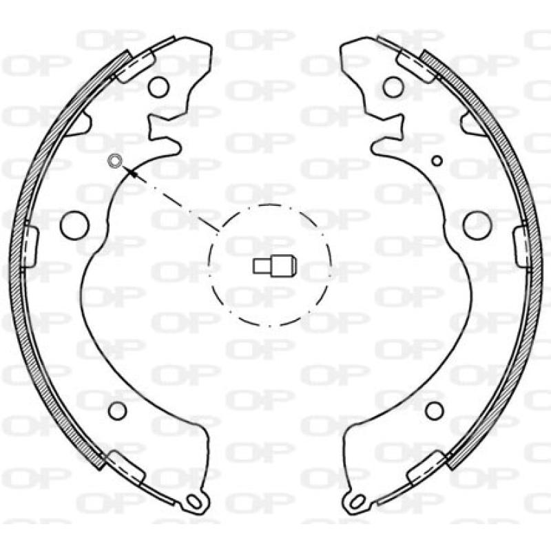 Jeu de mâchoires de frein OPEN PARTS BSA2143.00 - Visuel 1