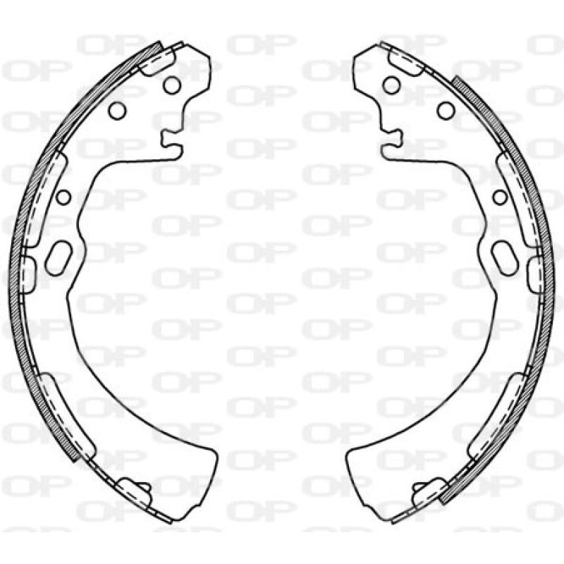 Jeu de mâchoires de frein OPEN PARTS BSA2144.00 - Visuel 1