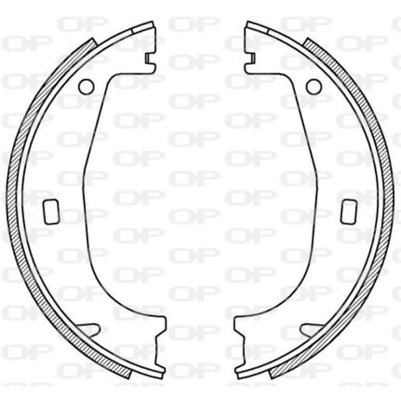 Jeu de mâchoires de frein OPEN PARTS BSA2155.00 - Visuel 1