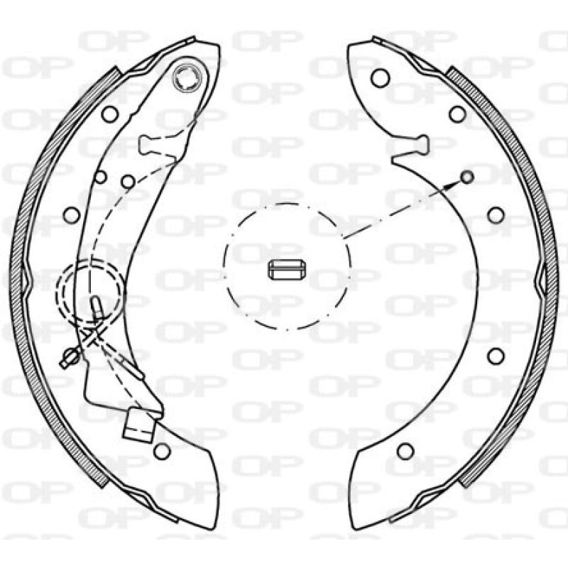 Jeu de mâchoires de frein OPEN PARTS BSA2160.00 - Visuel 1