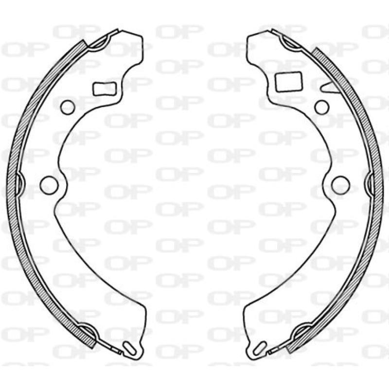 Jeu de mâchoires de frein OPEN PARTS BSA2164.00 - Visuel 1