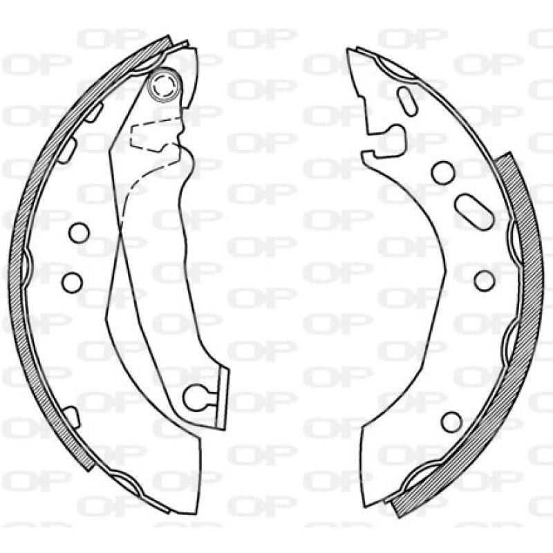 Jeu de mâchoires de frein OPEN PARTS BSA2166.00 - Visuel 1