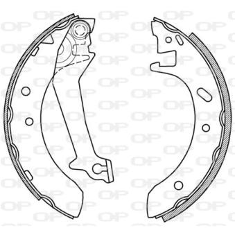 Jeu de mâchoires de frein OPEN PARTS OEM 1473056