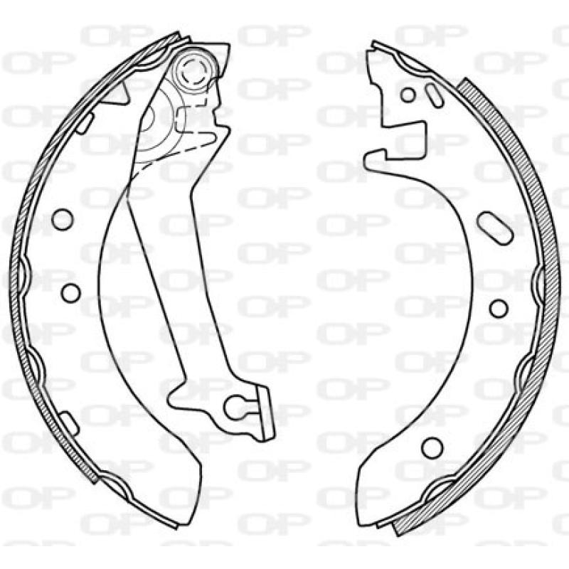 Jeu de mâchoires de frein OPEN PARTS BSA2170.00 - Visuel 1