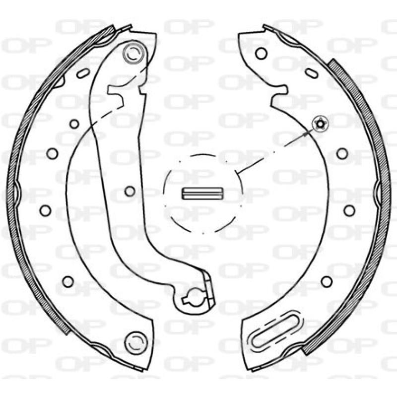 Jeu de mâchoires de frein OPEN PARTS BSA2171.00 - Visuel 1