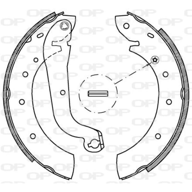 Jeu de mâchoires de frein OPEN PARTS BSA2172.00 - Visuel 1