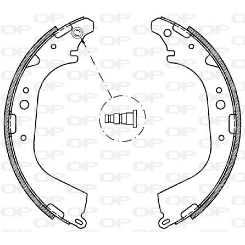 Jeu de mâchoires de frein OPEN PARTS BSA2175.00 - Visuel 1