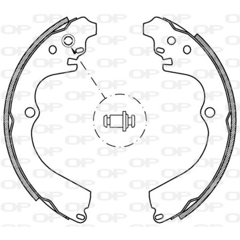 Jeu de mâchoires de frein OPEN PARTS BSA2177.00 - Visuel 1