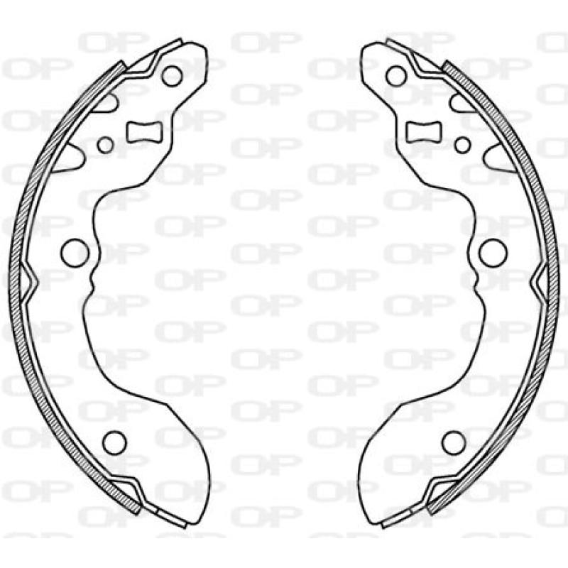 Jeu de mâchoires de frein OPEN PARTS BSA2178.00 - Visuel 1