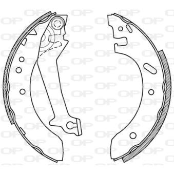 Jeu de mâchoires de frein OPEN PARTS OEM 1060102