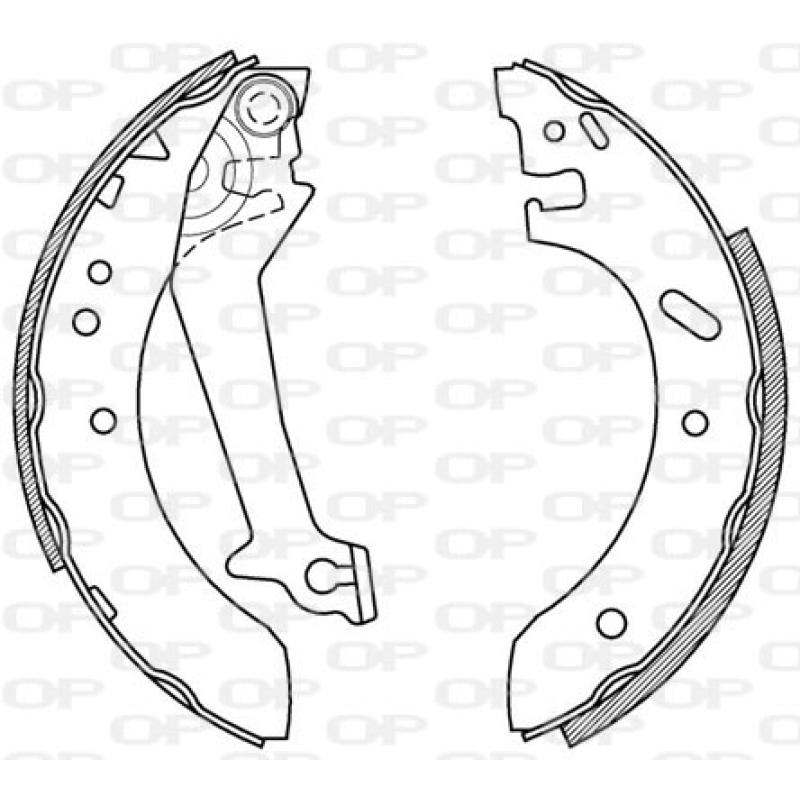 Jeu de mâchoires de frein OPEN PARTS BSA2179.00 - Visuel 1