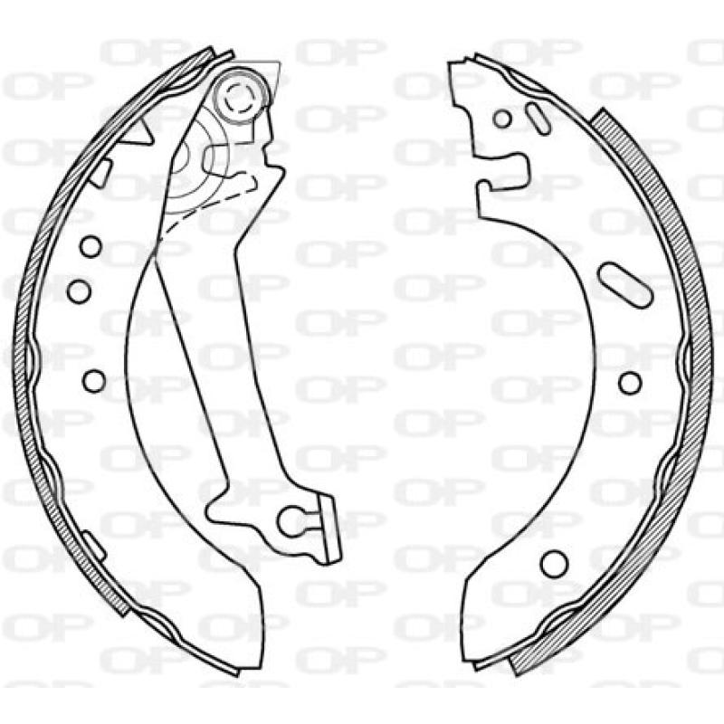 Jeu de mâchoires de frein OPEN PARTS BSA2180.00 - Visuel 1