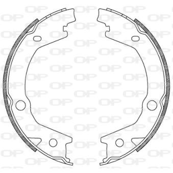 Jeu de mâchoires de frein OPEN PARTS [BSA2182.00]