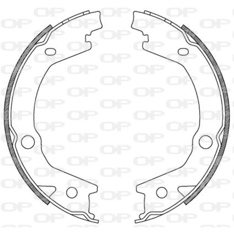Jeu de mâchoires de frein OPEN PARTS BSA2182.00 - Visuel 1