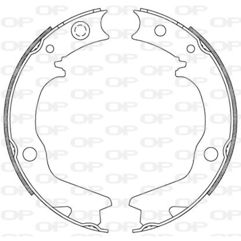 Jeu de mâchoires de frein OPEN PARTS BSA2185.00 - Visuel 1