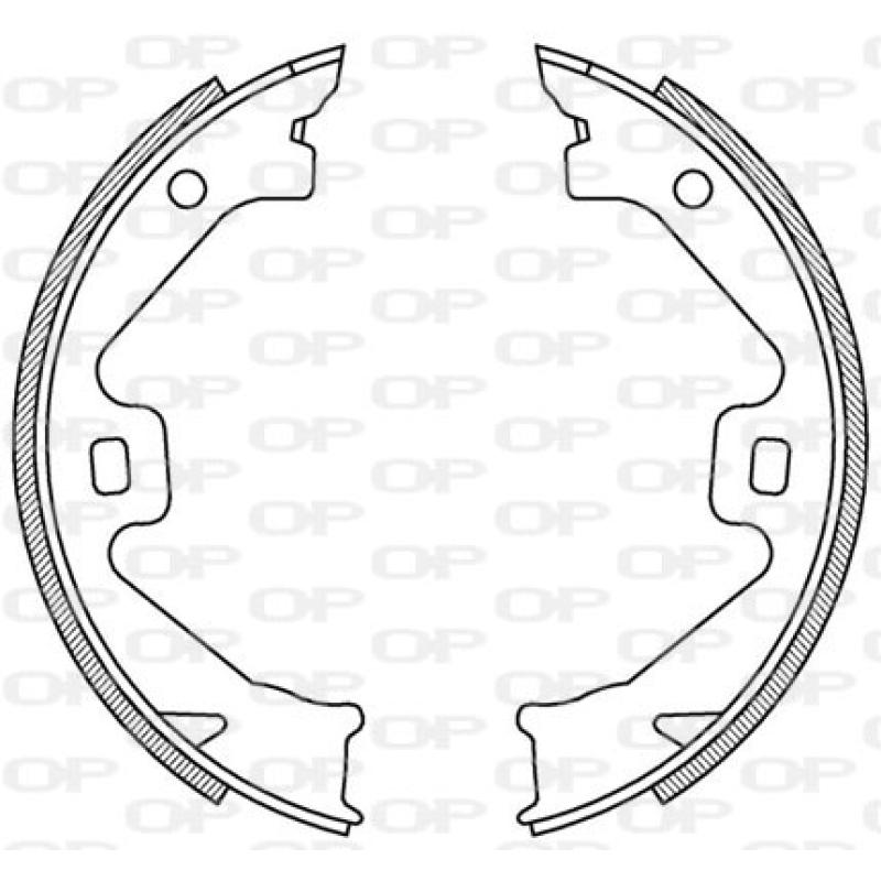 Jeu de mâchoires de frein OPEN PARTS BSA2186.00 - Visuel 1