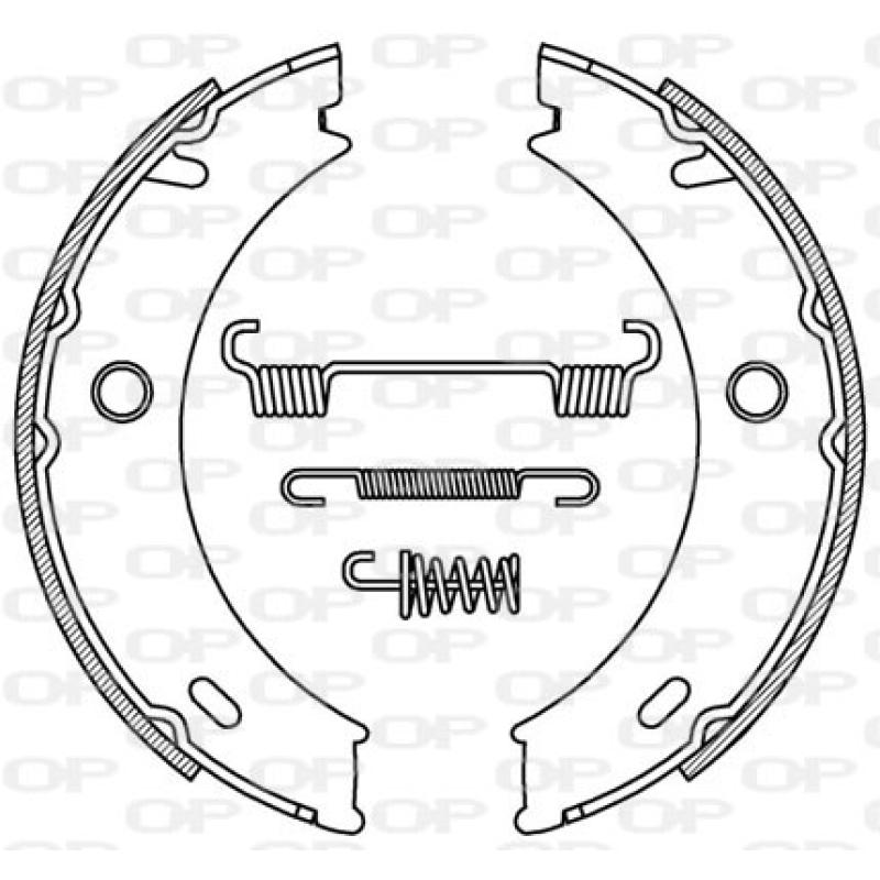 Jeu de mâchoires de frein OPEN PARTS BSA2196.00 - Visuel 1