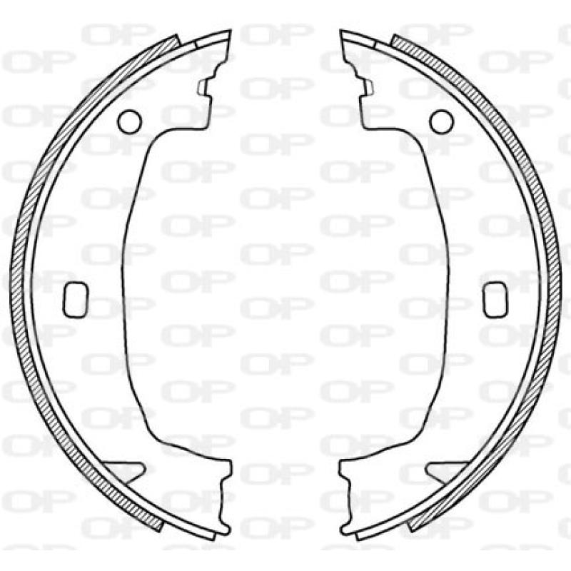 Jeu de mâchoires de frein OPEN PARTS BSA2197.00 - Visuel 1