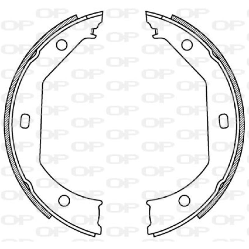 Jeu de mâchoires de frein OPEN PARTS BSA2198.00 - Visuel 1