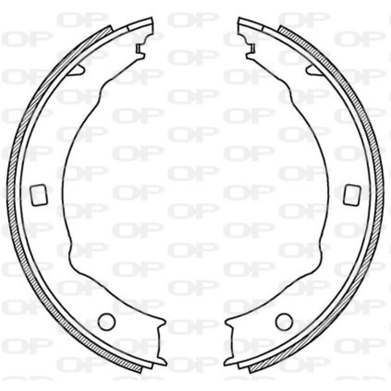 Jeu de mâchoires de frein OPEN PARTS BSA2199.00 - Visuel 1