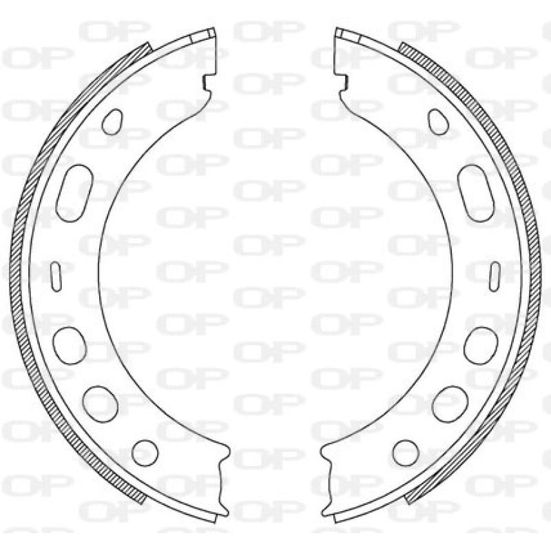 Jeu de mâchoires de frein OPEN PARTS BSA2204.00 - Visuel 1