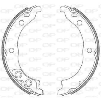 Jeu de mâchoires de frein OPEN PARTS OEM 77362396