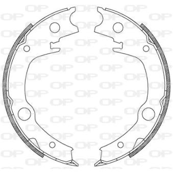 Jeu de mâchoires de frein OPEN PARTS BSA2207.00