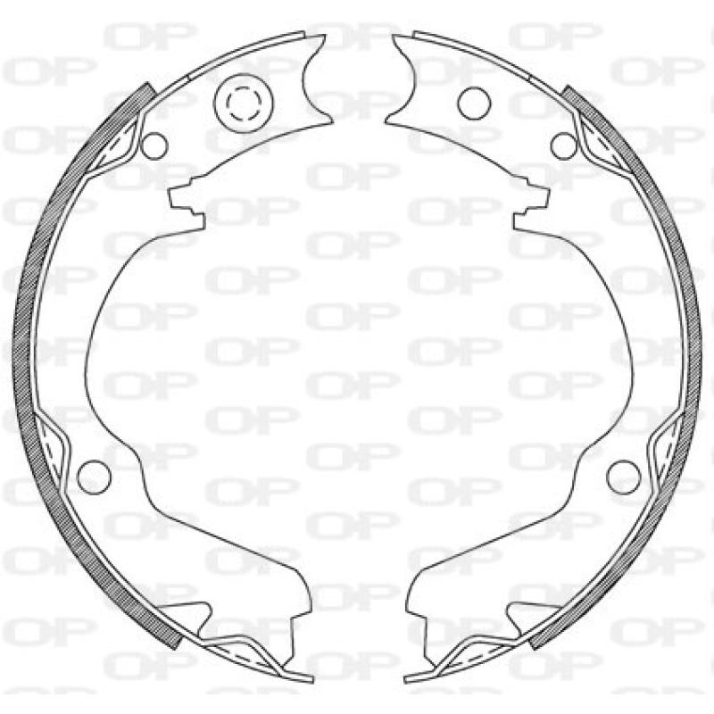 Jeu de mâchoires de frein OPEN PARTS BSA2210.00 - Visuel 1