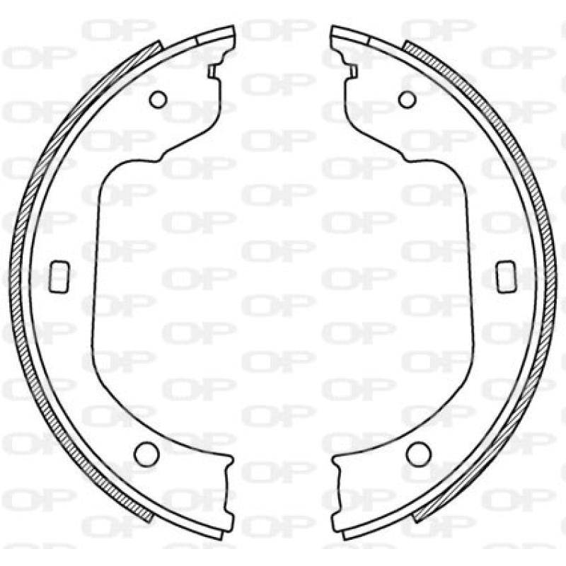 Jeu de mâchoires de frein OPEN PARTS BSA2213.00 - Visuel 1