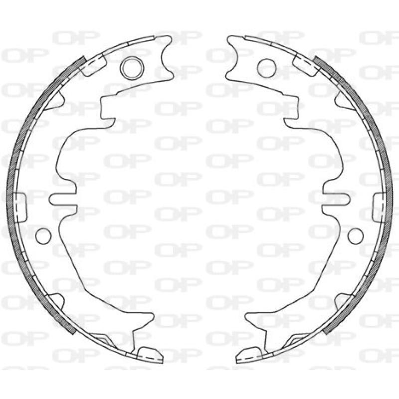 Jeu de mâchoires de frein OPEN PARTS BSA2214.00 - Visuel 1