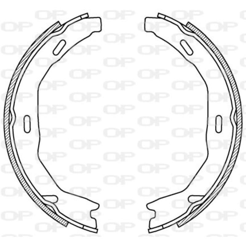 Jeu de mâchoires de frein OPEN PARTS BSA2222.00 - Visuel 1