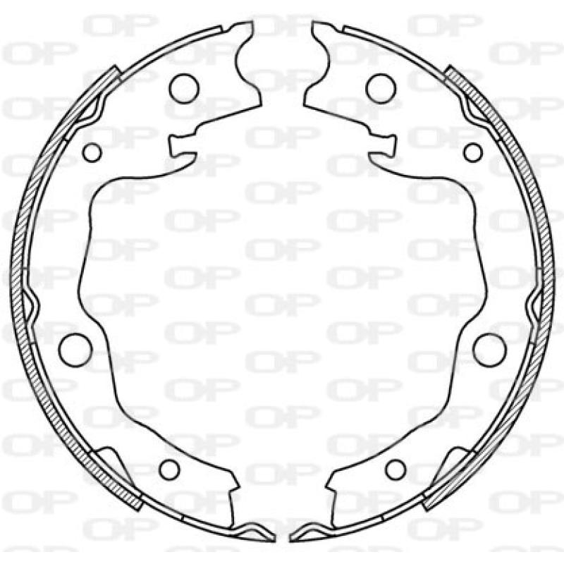Jeu de mâchoires de frein OPEN PARTS BSA2223.00 - Visuel 1