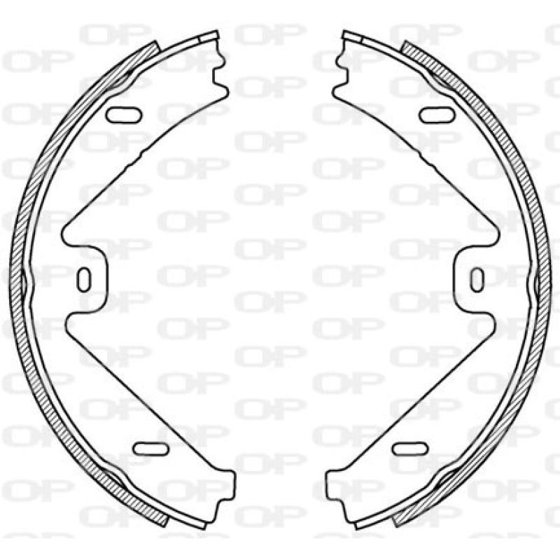 Jeu de mâchoires de frein OPEN PARTS BSA2225.00 - Visuel 1