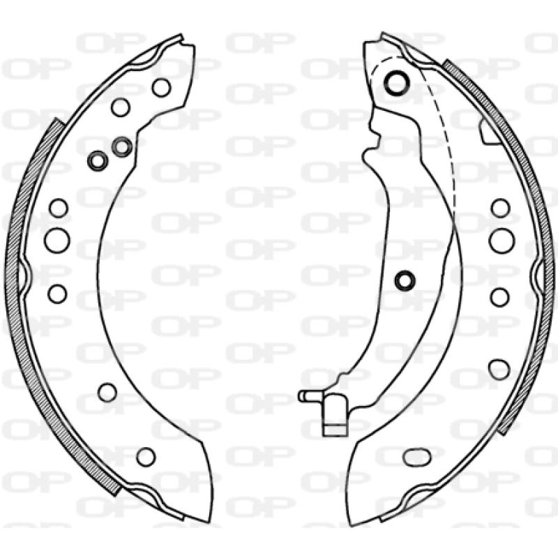 Jeu de mâchoires de frein OPEN PARTS BSA2227.00 - Visuel 1