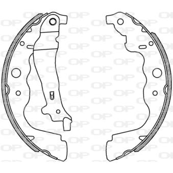Jeu de mâchoires de frein OPEN PARTS BSA2229.00