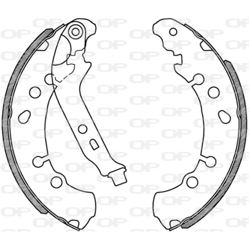 Jeu de mâchoires de frein OPEN PARTS BSA2230.00 - Visuel 1