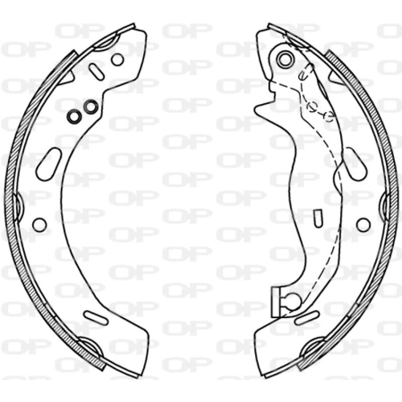 Jeu de mâchoires de frein OPEN PARTS BSA2231.00 - Visuel 1
