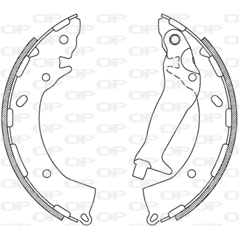Jeu de mâchoires de frein OPEN PARTS BSA2234.00 - Visuel 1