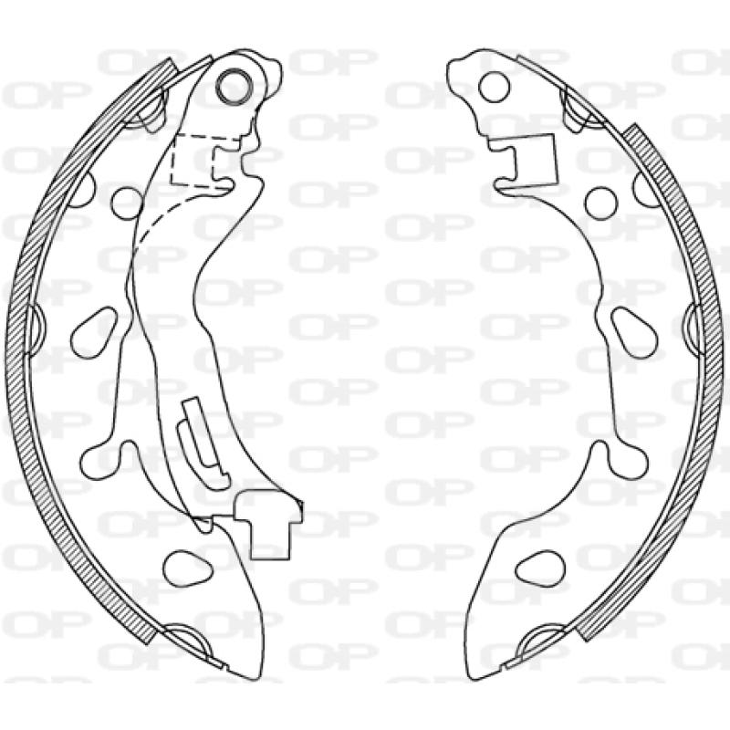 Jeu de mâchoires de frein OPEN PARTS BSA2235.00 - Visuel 1