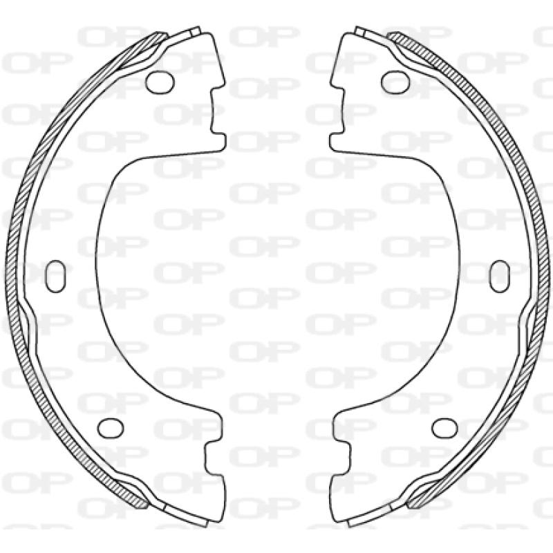 Jeu de mâchoires de frein OPEN PARTS BSA2244.00 - Visuel 1