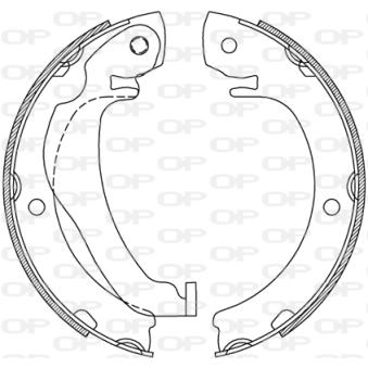 Jeu de mâchoires de frein OPEN PARTS BSA2245.00 Jeu de mâchoires de frein OPEN PARTS BSA2245.00