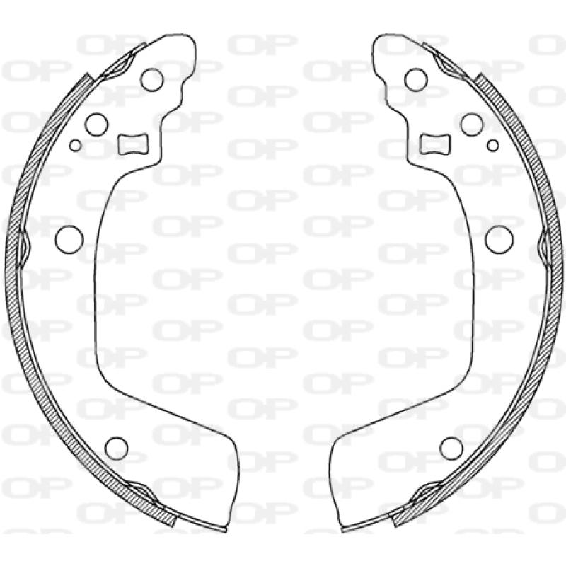 Jeu de mâchoires de frein OPEN PARTS BSA2246.00 - Visuel 1