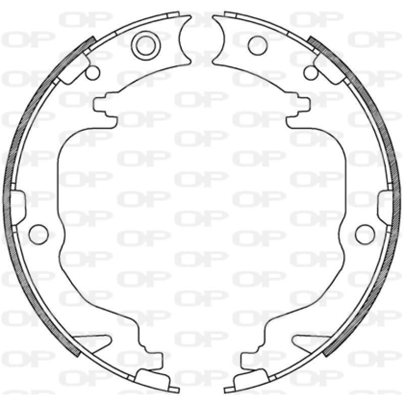 Jeu de mâchoires de frein OPEN PARTS BSA2247.00 - Visuel 1