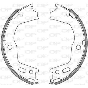 Jeu de mâchoires de frein OPEN PARTS BSA2248.00