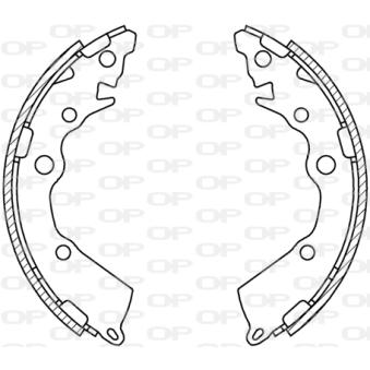 Jeu de mâchoires de frein OPEN PARTS BSA2251.00