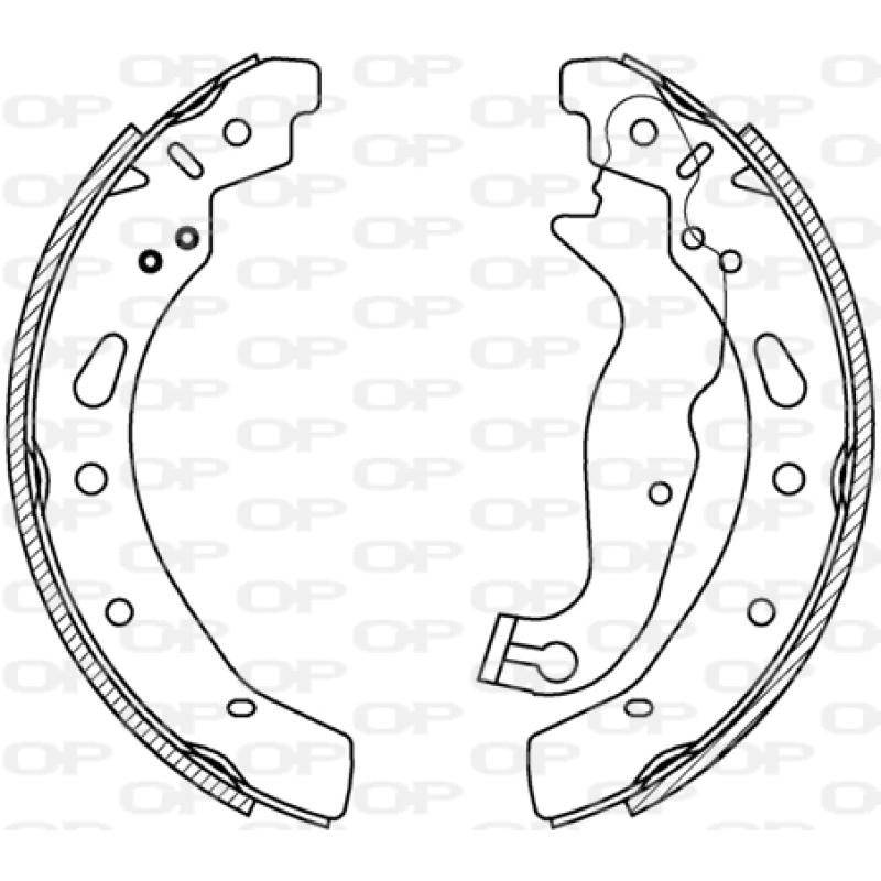 Jeu de mâchoires de frein OPEN PARTS BSA2257.00 - Visuel 1