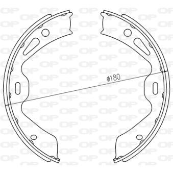 Jeu de mâchoires de frein OPEN PARTS [BSA2259.00]